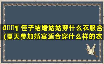 🐶 侄子结婚姑姑穿什么衣服合适(夏天参加婚宴适合穿什么样的衣服)